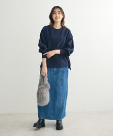 Green Parks フリース袖リブドッキングプルオーバー