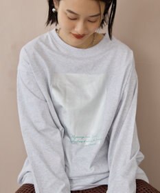 AMERICAN HOLIC ボックス箔プリントロングTシャツ