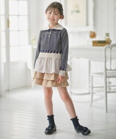 組曲 KIDS 【150-160㎝】ハーモニー ボーダートップス