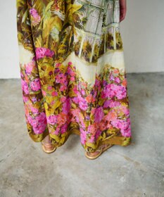 GRACE CONTINENTAL ジャルダンプリントマキシ