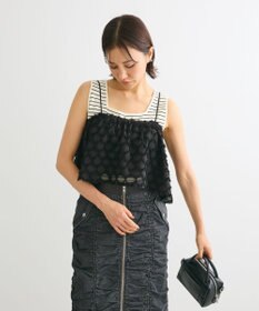 Green Parks ノースリーブスクエアニットプルオーバー