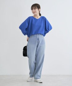 Green Parks 洗える　Ｖネックドルマンニットプルオーバー