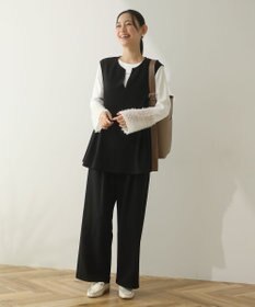 Green Parks 楽ちんリップルペプラムベスト