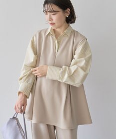 Green Parks 楽ちんリップルペプラムベスト