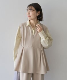 Green Parks 楽ちんリップルペプラムベスト