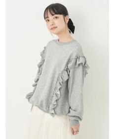 earth music&ecology フリルスウェットプルオーバー