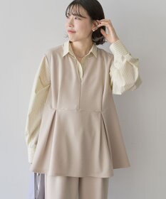 Green Parks 楽ちんリップルペプラムベスト