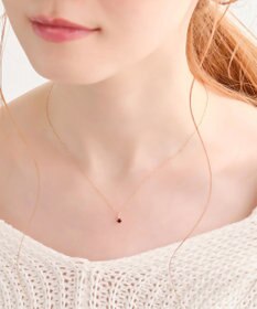 Phoebe 【K10】ジュエルラックネックレス　ガーネット/1月誕生石/天然石/全長:40cm