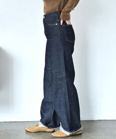 caqu スッキリ足長効果 ハイライズバギーシルエットデニム