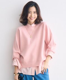 自由区 【カタログ掲載】スムージーラグランスリーブ ニット ライトピンク