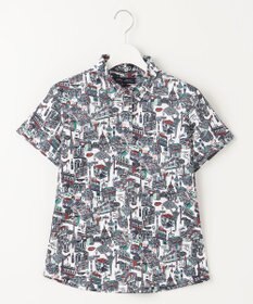 23区GOLF 【WOMEN】【吸水速乾/UVカット】パリマップ総柄ポロシャツ