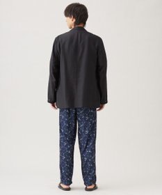 UNFILO MENS ボタニカルプリント イージーテーパードパンツ