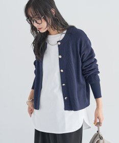 Green Parks アンチピリング金ボタンニットカーディガン