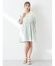 earth music&ecology ハーフＺＩＰミニワンピース