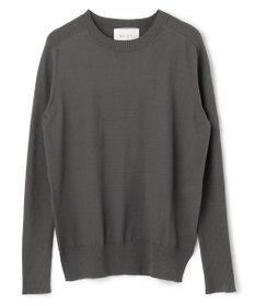 BEIGE， 【WEB限定・洗える】WILLOW / ストレッチクルーネックリブニット
