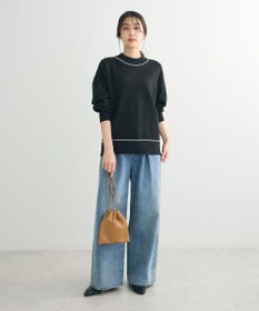 Green Parks もちやわモックネックニットプルオーバー