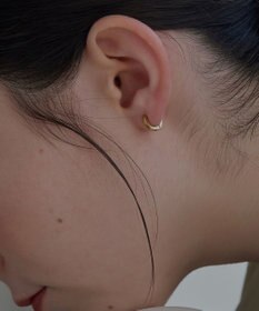 Phoebe 【金属アレルギー対応】ワンタッチメタルフープミニピアス(片耳)/サージカルステンレス ゴールド