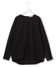 ICB L 【洗える】ジョーゼットジャージー 異素材コンビプルオーバー