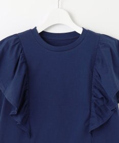 UNFILO L 【吸水速乾/マシンウォッシャブル】フリルスリーブ Tシャツ