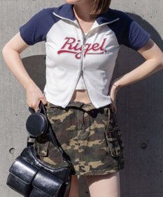 WEGO ダブルジップワッペンロゴラグランT