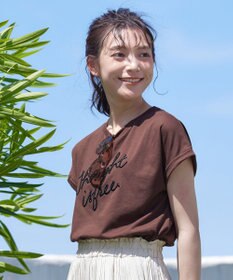 Tiaclasse 【洗える】立体刺繍ロゴTシャツカットソー