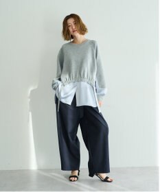 YECCA VECCA ベルト付きカーヴィーパンツ