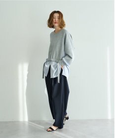 YECCA VECCA ベルト付きカーヴィーパンツ