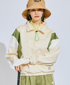 PW CIRCULUS 【WOMEN】カラーブロッキング プルオーバー ゴルフウェア レディース