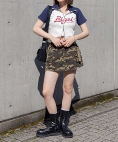 WEGO ダブルジップワッペンロゴラグランT