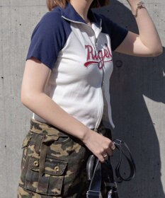 WEGO ダブルジップワッペンロゴラグランT