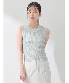 earth music&ecology ノースリーブラインニットプルオーバー