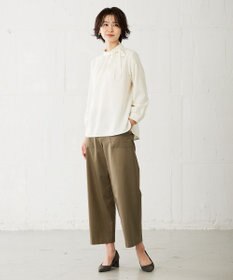 J.PRESS LADIES 【洗える】 ストレッチツイル セミワイド ベイカー パンツ