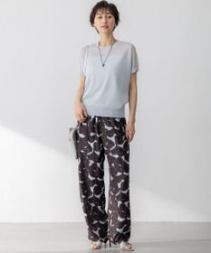 23区 L 【洗える】シャイニーシアー ドルマン ニット