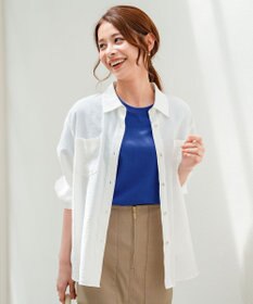 ANY SIS シアーダブルポケット シャツ オフ