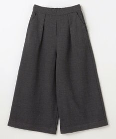 ANY 【洗濯機可/ウエストゴム】ライトツイードワイドパンツ