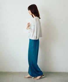 YECCA VECCA ヴィンテージサテンストレートパンツ
