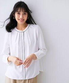 ANY SIS フロントタックバイカラー ブラウス