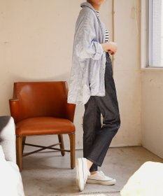 woadblue ＜坪田あさみさんコラボ＞ワイドテーパード  デニムパンツ