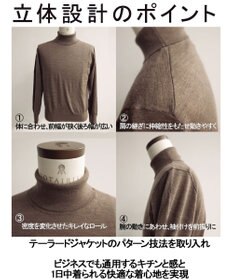 GOTAIRIKU 新色追加【洗える/チクチクしにくい/ピリングしにくい】イタリア糸 ハイゲージ タートルネックニット_WOOL100％