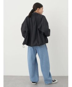 earth music&ecology スタンドフリルミリタリーブルゾン