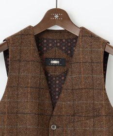 JOSEPH ABBOUD 【ツィード/UKファブリック】ツイード  ウィンドーペン ベスト