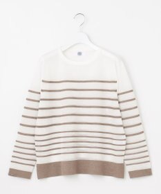 J.PRESS LADIES 【WEB限定・洗える】Vis/Peスパーク シアー ボーダー ニット