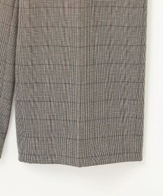 自由区 【撥水加工・洗える】TRギャバ裏起毛チェック柄ワイド パンツ