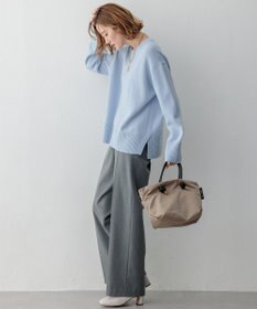 23区 【洗える】カシミヤブレンド クルーネック ニット