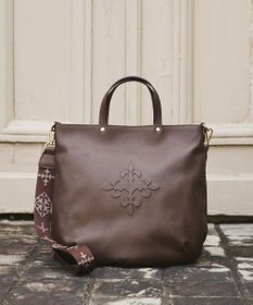russet スリム2WAYトートバッグ <エンボスモノグラム>(CE-1611)