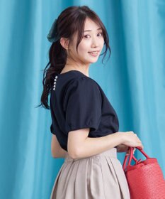 Tiaclasse 【UVケア・接触冷感】“あまラク” タックパフスリーブカットソートップス