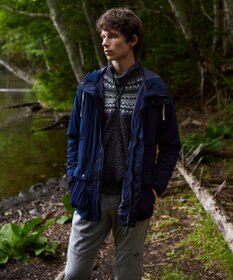 JOSEPH ABBOUD MOUNTAIN 【吸湿発熱/蓄熱保温/】 ソフトウォームワッフルタートル プルオーバー カットソー