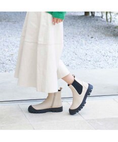 ing <ing>【レイン対応】ラバートゥサイドゴアブーツ