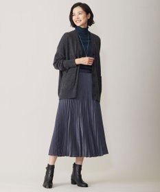 J.PRESS LADIES 【洗える】マロンサテン プリーツ スカート