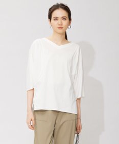 ICB 【洗える】 ブラウスライクジャージー ドルマンスリーブカットソー